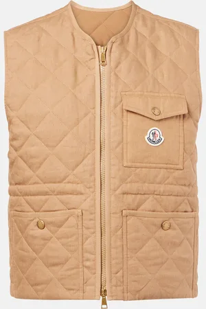 Moncler Chaleco Vigny de lino acolchado