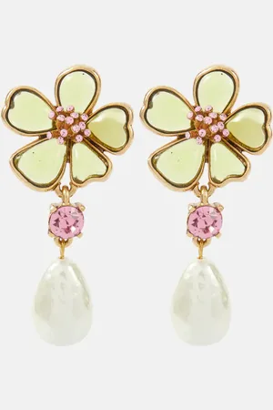 Oscar de la Renta Pendientes largos adornados