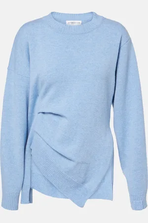 Victoria Beckham Jersey de lana asimétrico fruncido