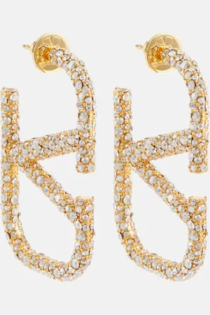 VALENTINO Pendientes VLogo con cristales