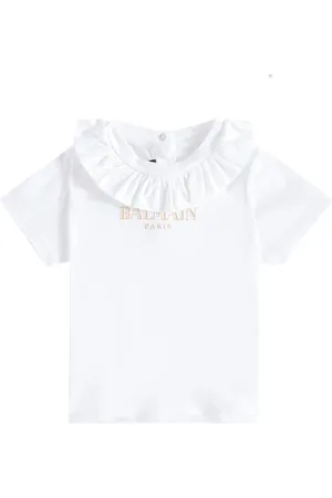Balmain Bebé - camiseta de algodón con logo
