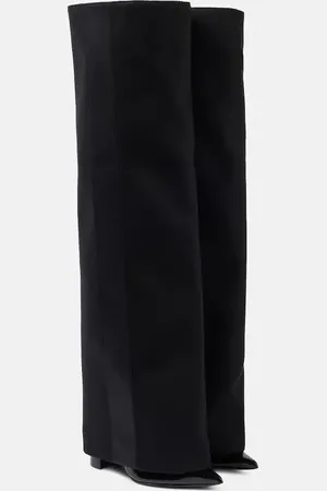 SACAI Botas altas con ribete de piel