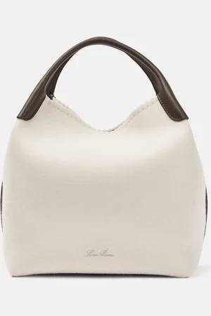 Loro Piana Bolso Bale Large de cachemir con piel