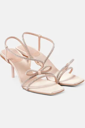 Max Mara Sandalias Crystalsa de satén
