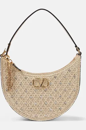 VALENTINO GARAVANI Bolso VLogo Signature de efecto rafia adornado