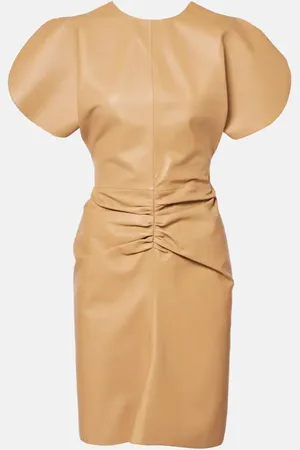 Victoria Beckham Vestido de cóctel de piel fruncido