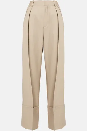 Victoria Beckham Pantalones anchos de lana virgen