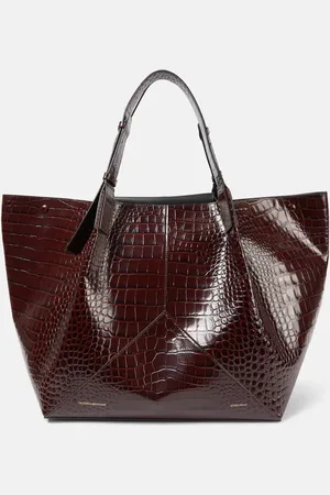 Victoria Beckham Tote W11 Large de piel grabada