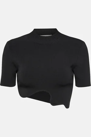 CHRISTOPHER ESBER Crop top Maparadita asimétrico