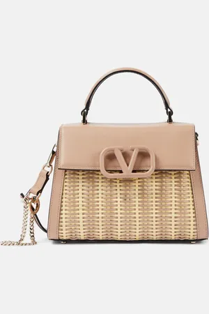 VALENTINO GARAVANI Tote VSling Small de lona con piel
