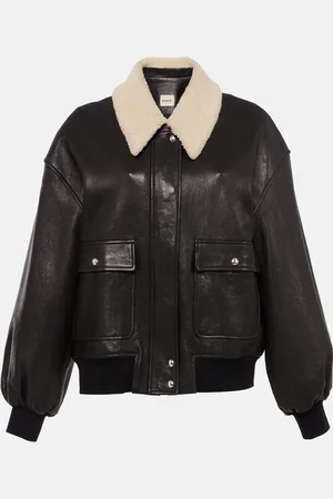 Khaite Chaqueta Shellar de piel con borrego