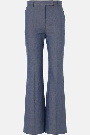 Loro Piana Pantalones flared Nash de chambray