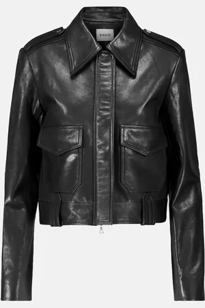 Khaite Chaqueta cropped Cordelia de piel