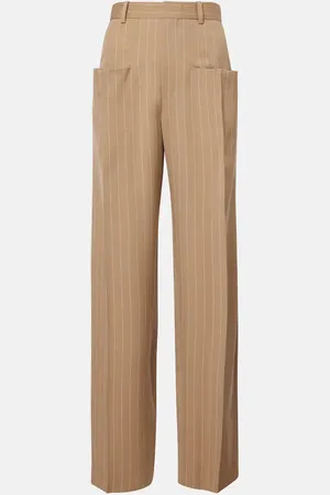 Victoria Beckham Pantalones anchos de lana virgen