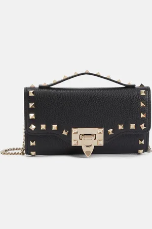 VALENTINO GARAVANI Cartera con cadena Rockstud de piel