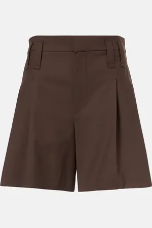 Brunello Cucinelli Bermudas en mezcla de lana con cuentas Monili