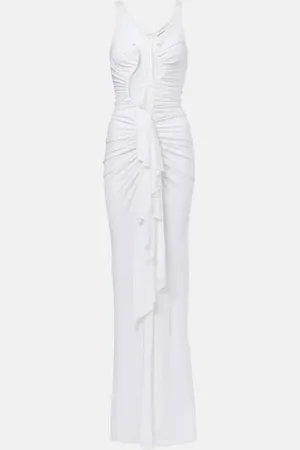 CHRISTOPHER ESBER Vestido largo Salacia de jersey drapeado