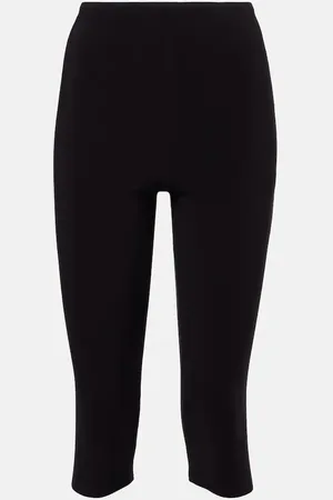Norma Kamali Leggings Capri de tiro alto