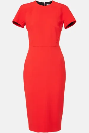 Victoria Beckham Vestido midi de crepé