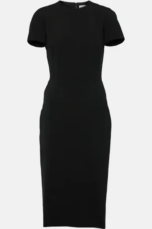 Victoria Beckham Vestido midi Fitted T-Shirt de crepé