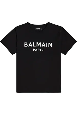 Balmain Camiseta de algodón con logo
