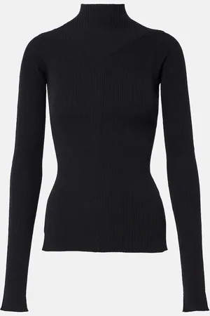 Victoria Beckham Top acanalado de mezcla de algodón