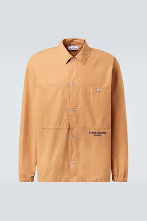 Stone Island Sobrecamisa Marina de algodón