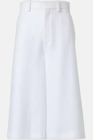 Loro Piana Culottes Drake de lino de tiro alto