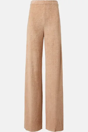 Loro Piana Pantalones anchos en rizo de lino y algodón