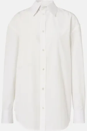 Saint Laurent Camisa Cassandre en popelín de algodón