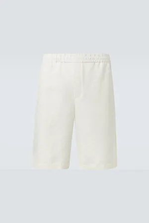 Gucci Shorts en mezcla de lino con GG