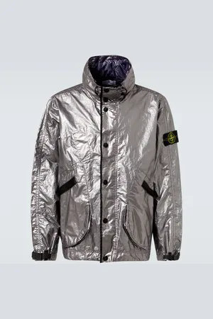 Stone Island Chaqueta en lona de nylon metalizada