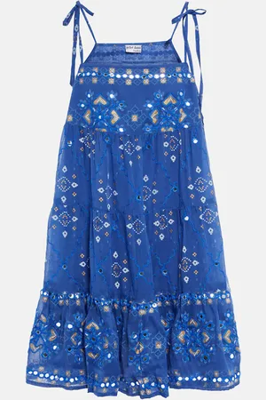 Juliet Dunn Vestido corto de algodón estampado