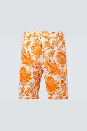 Etro Bermudas de lino estampado