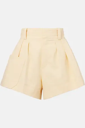 Chloé Chloé Shorts de lona de algodón de tiro alto