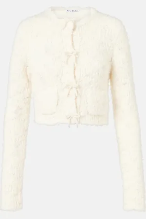 Acne Studios Cárdigan cropped en mezcla de lana
