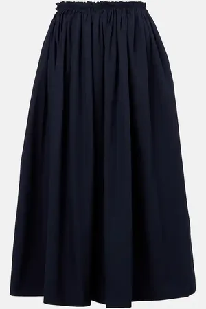 GABRIELA HEARST Falda midi Chiara en popelín de algodón