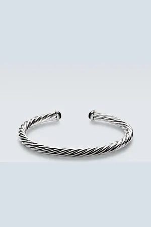 David Yurman Pulsera Cable de oro de 14 ct y plata de ley con ónice