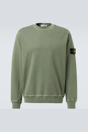 Stone Island Sudadera en jersey de algodón con logo