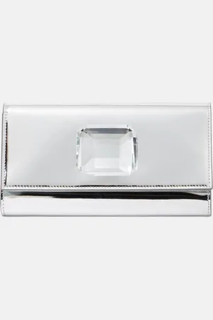Gianvito Rossi Clutch Jaipur de piel adornado