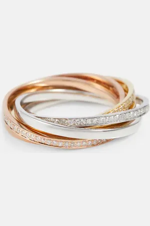 Shay Anillo Rolling Orbit de oro amarillo, rosa y blanco de 18 ct con diamantes