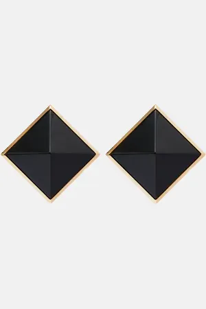 Saint Laurent Pendientes de clip Pyramid