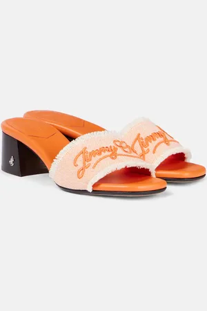 Jimmy Choo Mules Joa 45 de lona bordados