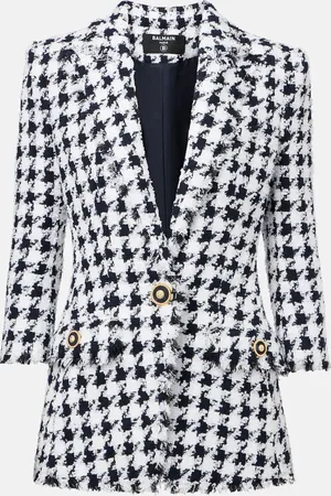 Balmain Blazer en tweed de pata de gallo