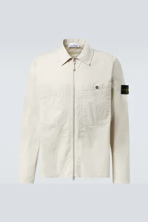 Stone Island Sobrecamisa en mezcla de algodón