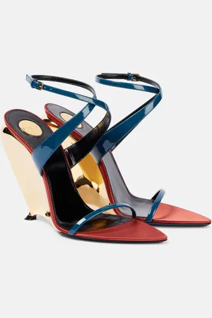 Saint Laurent Sandalias con cuña Tallulah 110 de charol
