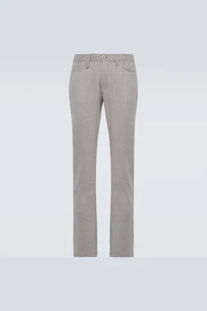 BRIONI Pantalones tapered Asolo de franela de lana
