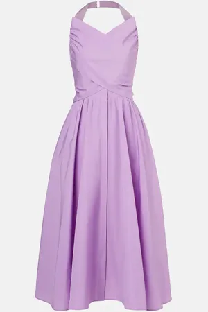 Patou Vestido midi de faya fruncido