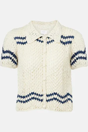 ANNA KOSTUROVA Camisa Nautical en croché de algodón