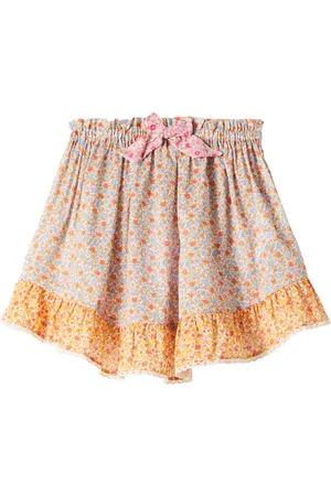 ZIMMERMANN Falda Lucky de algodón floral con encaje